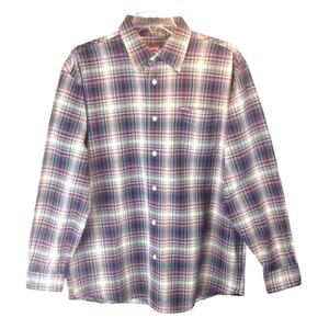 ENYCE Plaid Red Button Up Long Sleeve Shirt XL
